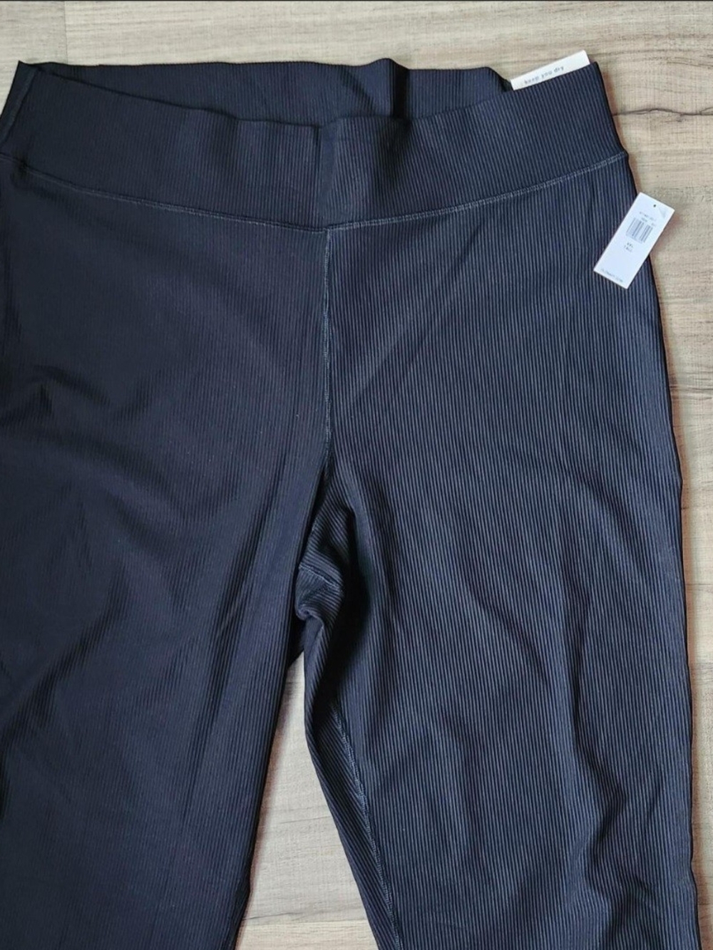 NWT Old Navy Black Ribbed High-Waist Flare Leggings